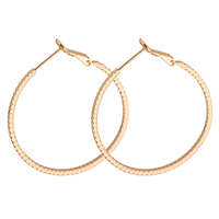 Gets® Jewelry Earring, Brass, Donut, real rose gold plated, nickel, lead & cadmium free, 1.5mm, 39mm, Sold By Pair