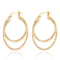 Gets® Jewelry Earring, Brass, Oval, 18K gold plated, nickel, lead & cadmium free, 1.5mm, 30mm, Sold By Pair