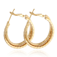 Gets® Jewelry Earring, Brass, Donut, 18K gold plated, nickel, lead & cadmium free, 3mm, 28mm, Sold By Pair