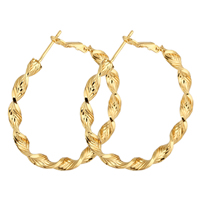 Gets® Jewelry Earring Brass Donut 18K gold plated nickel lead & cadmium free 4mm 40mm Sold By Pair