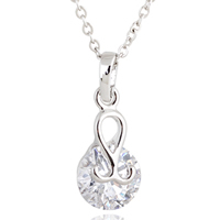 Gets® Jewelry Necklace Brass platinum plated oval chain & with cubic zirconia nickel lead & cadmium free 19mm Sold Per Approx 18 Inch Strand