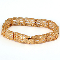 Gets® Jewelry Bracelet, Brass, 18K gold plated, nickel, lead & cadmium free, 10.5mm, Sold Per Approx 7 Inch Strand