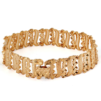 Gets® Jewelry Bracelet, Brass, 18K gold plated, nickel, lead & cadmium free, 14mm, Sold Per Approx 7.5 Inch Strand