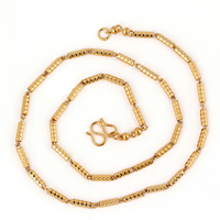 Gets® Jewelry Necklace, Brass, 18K gold plated, bar chain, nickel, lead & cadmium free, 3mm, Sold Per Approx 18 Inch Strand
