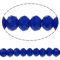 Rondelle Crystal Beads, faceted, Dark Sapphire, 4x3mm, Hole:Approx 0.5mm, Length:Approx 18 Inch, 10Strands/Bag, Approx 148PCs/Strand, Sold By Bag