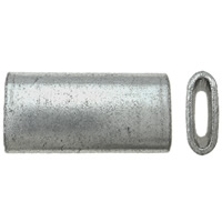 Abalorios de Aleación de Zinc Tubo, Rectángular, chapado en color de plata antigua, libre de níquel, plomo & cadmio, 28x14x5mm, agujero:aproximado 12x3mm, aproximado 180PCs/KG, Vendido por KG
