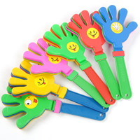 Plastic Hand Clap, mixed colors, 110x240mm, 200PCs/Lot, Sold By Lot
