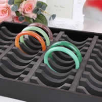 Leather Bracelet Display, Wood, with PU Leather, black, 240x350mm, 3PCs/Lot, Sold By Lot