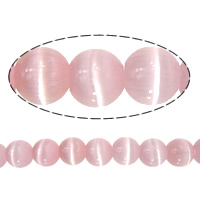Cats Eye Jewelry Beads Round pink 3mm Approx 0.8mm Length Approx 16 Inch Approx Sold By Lot