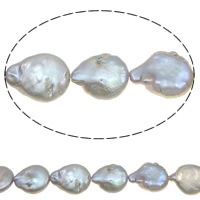 Barock odlad sötvattenspärla pärlor, Freshwater Pearl, 13-14mm, Hål:Ca 0.8mm, Såld Per 15 inch Strand
