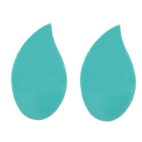 Plastic Cabochons, Teardrop, flat back, turquoise blue, 13x22.50x2mm, 50PCs/Lot, Sold By Lot