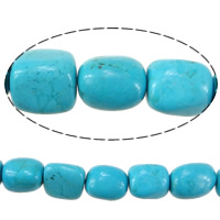 Perles turquoises, turquoise synthétique, bleu turquoise, 18-20x17.5-19x14-16mm, Trou:Environ 1.5mm, Longueur Environ 16 pouce, 10Strandstoron/lot, Environ 22PC/brin, Vendu par lot