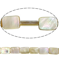 Natural Yellow Shell Beads, Rectangle, 14x10x3mm, Hole:Approx 1.2mm, Length:Approx 16 Inch, 10Strands/Lot, Approx 29PCs/Strand, Sold By Lot
