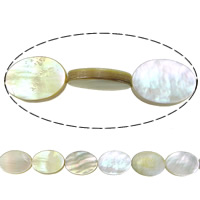 Natural Yellow Shell Beads Flat Oval Approx 1.2mm Length Approx 16 Inch Approx Sold By Lot