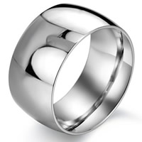 Titanium Steel Finger Ring Stainless Steel for man original color 11.50mm US Ring Sold By PC
