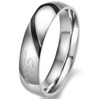 Titantium Steel finger ring, ROSTFRITT STÅL, plated, för människan, 5mm, Storlek:6, Säljs av PC