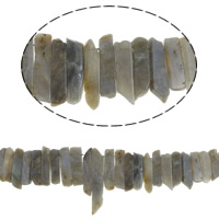 Granos de cuarzo gris natural, Cuarzo Griz, 25-70mm, agujero:aproximado 1.5mm, longitud:aproximado 15.7 Inch, 5Strandsfilamento/Grupo, Vendido por Grupo