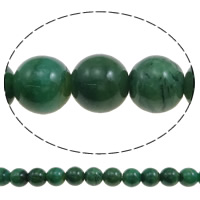 Natural African Turquoise Beads, Round, different size for choice, green, Hole:Approx 1mm, Length:Approx 15.7 Inch, 5Strands/Lot, Sold By Lot