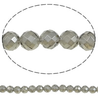 Natürlicher Quarz Perlen Schmuck, rund, verschiedene Größen vorhanden & facettierte, Bohrung:ca. 1mm, Länge:ca. 15.7 ZollInch, 5SträngeStrang/Menge, verkauft von Menge