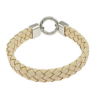 Cowhide Bracelet, stainless steel clasp, more colors for choice, 12mm, 20mm, Length:Approx 8 Inch, 5Strands/Lot, Sold By Lot