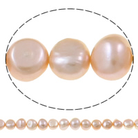 Perles nacres baroques de culture d'eau douce , perle d'eau douce cultivée, naturel, rose, 10-11mm, Trou:Environ 0.8mm, Vendu par Environ 14.5 pouce brin