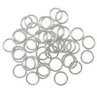 925 Sterling Silver Jump Ring, Donut, 8x1mm, 100PCs/Bag, Sold By Bag