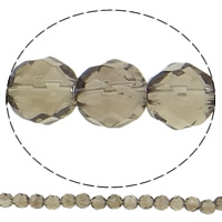 Natürliche Rauchquarz Perlen, rund, verschiedene Größen vorhanden & facettierte, Bohrung:ca. 1.5mm, Länge:ca. 15.7 ZollInch, verkauft von Menge