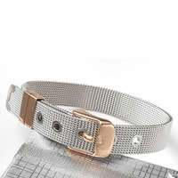 Stainless Steel Jewelry Bracelet 316L Stainless Steel plated two tone 9mm Length Approx 8 Inch Sold By Lot