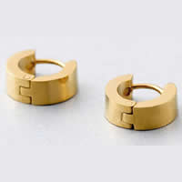 Stainless Steel Huggie Hoop Earring 316L Stainless Steel gold color plated Sold By Lot