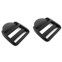 Plastic Buckle, black, 48x44x8mm, Hole:Approx 38mm, 150PCs/Bag, Sold By Bag
