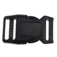 Plastic Side Release Buckle, black, 63.50x35x13mm, Hole:Approx 26x3.5mm, 200PCs/Lot, Sold By Lot