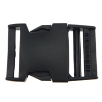 Plastic Side Release Buckle, black, 69x43x11mm, Hole:Approx 38x4mm, 200PCs/Lot, Sold By Lot