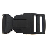 Plastic Side Release Buckle, black, 46x21x8mm, Hole:Approx 16.5x3.5mm, 200PC/Lot, Sold By Lot