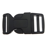 Plastic Side Release Buckle, black, 52.50x24.50x7.50mm, Hole:Approx 19x4mm, 200PC/Lot, Sold By Lot