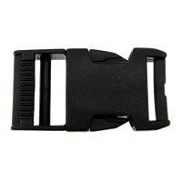 Plastic Side Release Buckle, black, 46.50x24x8mm, Hole:Approx 21x5.5mm, 200PC/Lot, Sold By Lot