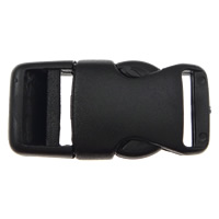 Plastic Side Release Buckle, black, 51x24.50x11mm, Hole:Approx 19.5x3mm, 500PC/Lot, Sold By Lot