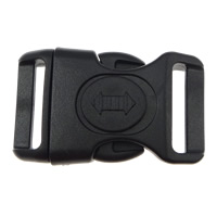Plastic Side Release Buckle, black, 45.50x27x10mm, Hole:Approx 21x4mm, 200PC/Lot, Sold By Lot