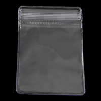 Lágy PVC zip-lock bag, Téglalap, átlátszó, fehér, 50x70mm, 10táskák/Lot, Által értékesített Lot