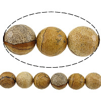 Natural Picture Jasper Beads, Round, faceted, 10mm, Hole:Approx 1mm, Length:Approx 15 Inch, 10Strands/Lot, Approx 37PCs/Strand, Sold By Lot