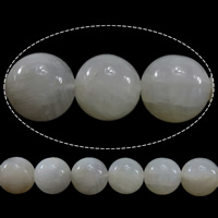 Perles en labradorite, Rond, blanc, 12mm, Trou:Environ 1.2mm, Longueur:Environ 16 pouce, 2Strandstoron/lot, Environ 32PC/brin, Vendu par lot