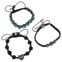 Mixed Material Woven Ball Bracelets plated nickel lead & cadmium free 8-20mm Length Approx 7.5 Inch Sold By Bag