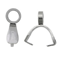 Stainless Steel Pinch Bail 304 Stainless Steel original color 0.7mm Approx 2.2mm Sold By Lot
