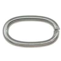 Edelstahl offene Ringe, 304 Edelstahl, oval, originale Farbe, 11x6.50x1.20mm, 2000PCs/Menge, verkauft von Menge