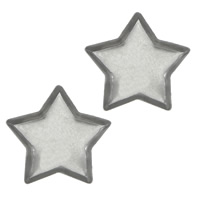Stainless Steel Cabochon Setting, 304 Stainless Steel, Star, flat back, original color, 12.50x12.50x0.50mm, Inner Diameter:Approx 11.5x11.5mm, 2000PCs/Lot, Sold By Lot
