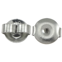 Нержавеющая сталь 304 Напряжение уха Орех, оригинальный цвет, 7x6x0.20mm, отверстие:Приблизительно 0.8mm, 5000ПК/Лот, продается Лот