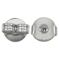 304 acciaio inox Tensione Ear Nut, colore originale, 7x6x0.20mm, Foro:Appross. 0.8mm, 10000PC/lotto, Venduto da lotto
