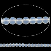 Perles de cristal rondes , Opale blanche, 4mm, Trou:Environ 1mm, Longueur:Environ 12.5 pouce, 10Strandstoron/sac, Vendu par sac