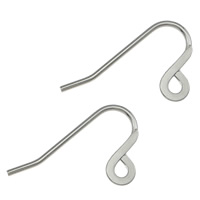 Stainless Steel Hook Earwire, 304 Stainless Steel, with loop, original color, 22x13x1mm, Hole:Approx 1.2mm, 1000PCs/Lot, Sold By Lot