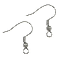 Stainless Steel Hook Earwire, 304 Stainless Steel, with loop, original color, 21x20.50x0.70mm, Hole:Approx 2mm, 2000PCs/Lot, Sold By Lot