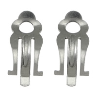 Stainless Steel Clip On Earring Finding, 304 Stainless Steel, original color, 7x17x1mm, Hole:Approx 3mm, 1000PCs/Lot, Sold By Lot